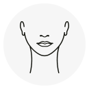 Lower facial circular icon